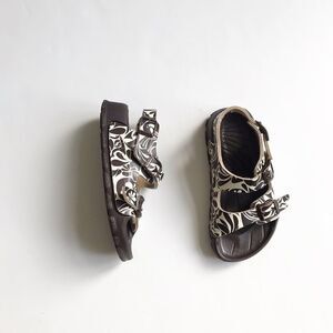 BIKI by Birkenstock cream/brown sandals EUC 29(11)